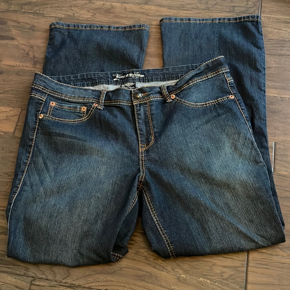 Source of wisdom flare jeans - dark wash - 18